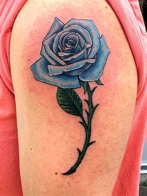 dark blue rose tattoo|blue rose tattoo numbing cream.